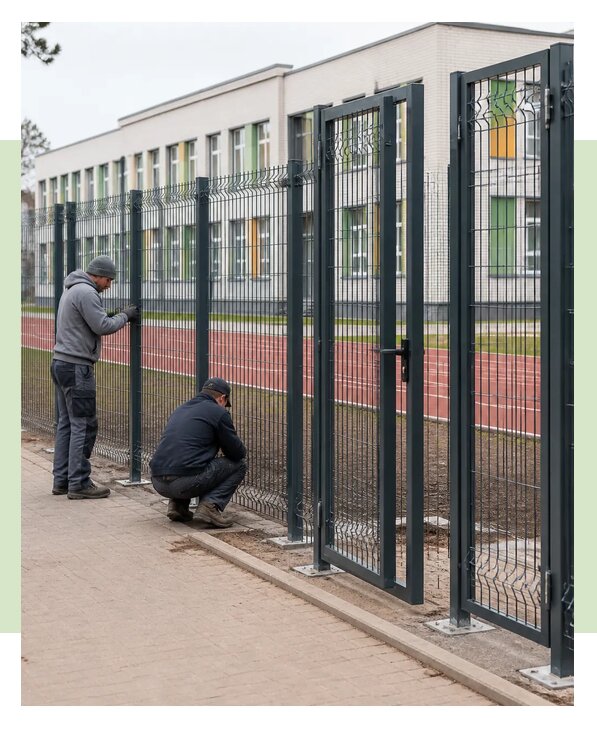 Монтаж ограждений для школ и учебных учреждений в Санкте-Петербурге